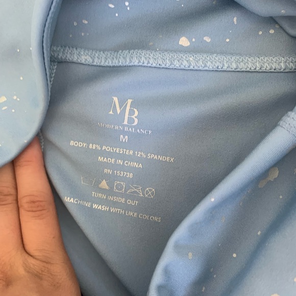 Blue Paint Splatter Leggings - Picture 5 of 5